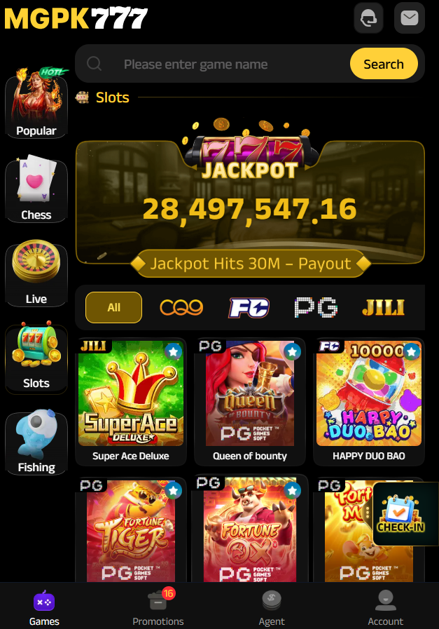 mgpk777 game interface