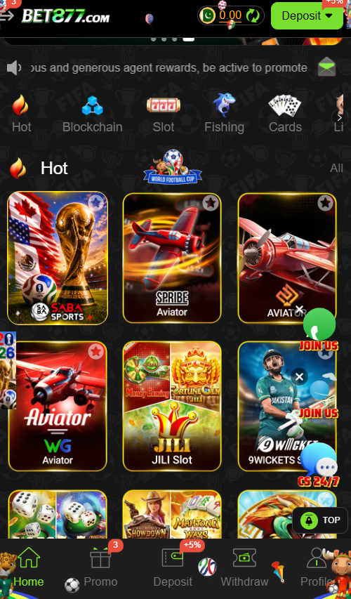 bet877 game interface